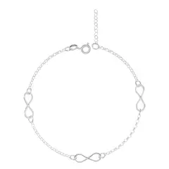 ESPIRAL ROJO - Pulsera Infinitos - Plata