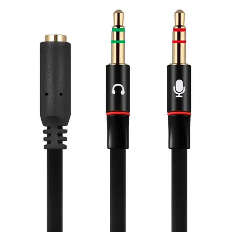 ADAPTADOR DELCON 3.5MM DE 1 A 2 SALIDAS