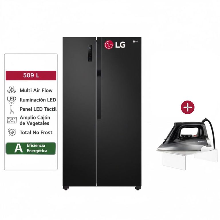 REFRIGERADORA GS51MPD 509 L MULTI AIR FLOW SIDE BY SIDE NEGRO