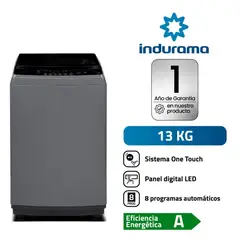 INDURAMA - Lavadora 13 KG CARGA SUPERIOS LRI-13DGR GRIS