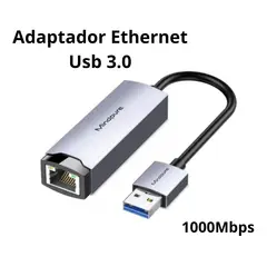 GENERICO - Adaptador Rj45 Usb 3.0 Ethernet 10/100mbps Pc Laptop