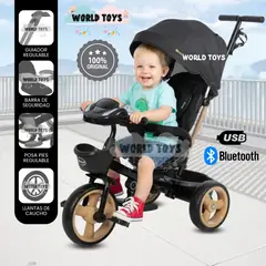 EBABY - Triciclo Guiador Giratorio «WUNDER» Edición Limitada Black