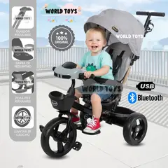 EBABY - Triciclo Guiador Giratorio «WUNDER» Edición Limitada Gray