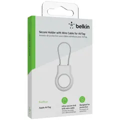 BELKIN - LLAVERO PROTECTOR PARA AIRTAG CON CABLE ACEARADO BLANCO