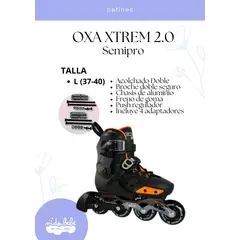 OKA - PATIN LINEAL OXA XTREMN 2.0 SEMIPRO ORANGE Y NEGRO L (37-40)