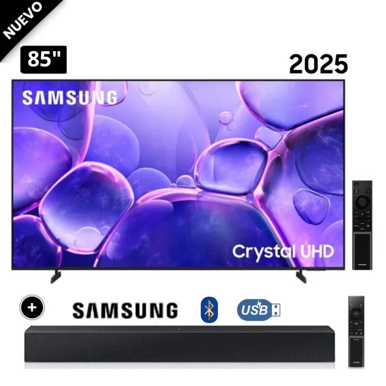 Televisor Smart TV 85 Crystal UHD 4K UN85U8000FGXPE + Soundbar HW-B400