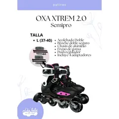 OKA - PATIN LINEAL OXA XTREMN 2.0 SEMIPRO BLANCO Y ROSADO L (37-40)
