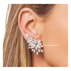 LA TIENDA 88 JOYAS Y ACCESORIOS - La Tienda 88 - Aretes Pendientes De Fiesta Mujer Gota de Cristal - Blanco