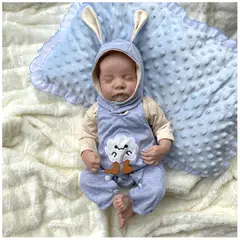 PEQUEÑAS TRAVESURAS - Muñeca Reborn Recién Nacido Levi Vinilo Siliconado 45 cm