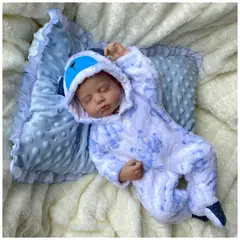 PEQUEÑAS TRAVESURAS - Muñeca Reborn Recién Nacido Lalo Vinilo Siliconado 45 cm