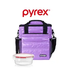 PYREX - LONCHERA TERMICA  JUVENIL TOTEM LILA CON 1 REFRACTARIO DE 400ML