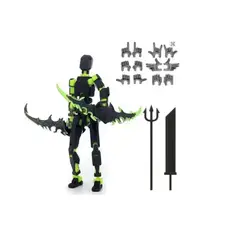 OEM - Muñeco articulado Titan T13 Dummy figura de accion Verde con espadas