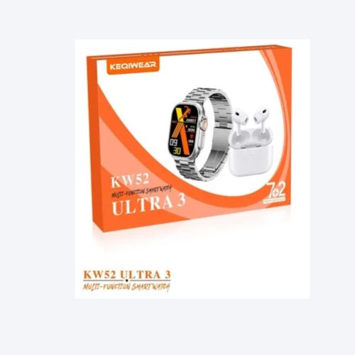 SMARTWATCH KW52-ULTRA 3 , PACK 7 CORREAS + AUDIFONOS BLUETOOTH