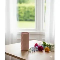 NACIONAL - Florero de Cerámica Colección Acolheda Rosado - Diseño Atemporal