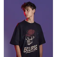 GENERICO - Polo oversize Calavera Grafity Del- Hombre