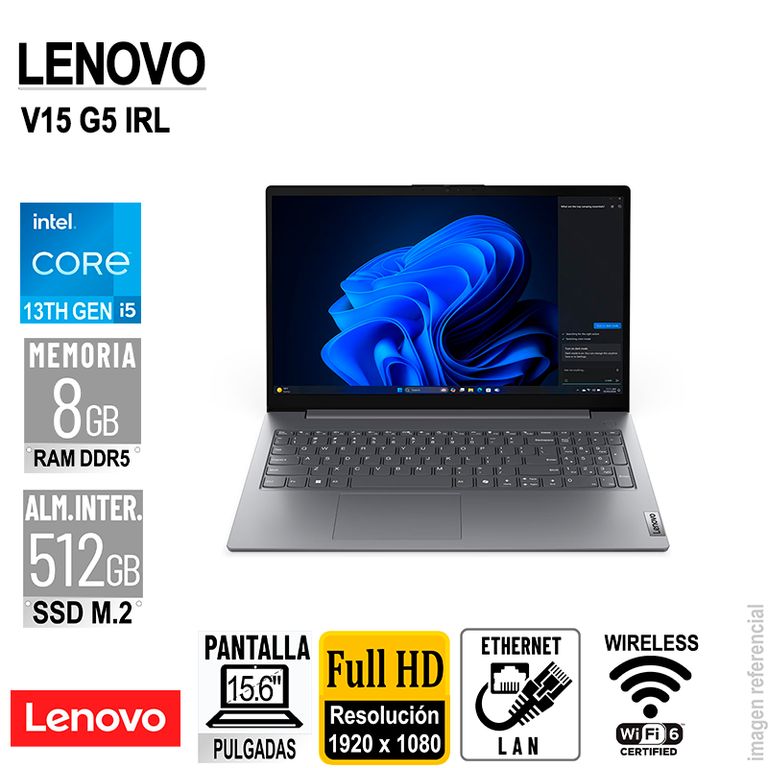 LAPTOP V15 G5 IRL 156 FHD TN CORE I5-13420H 2146GHZ 8GB DDR5 SIN SISTEMA OPERATIVO