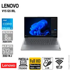 LENOVO - LAPTOP V15 G5 IRL 156 FHD TN CORE I5-13420H 2146GHZ 8GB DDR5 SIN SISTEMA OPERATIVO