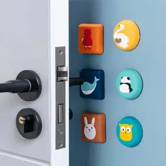 GENERICO - Topes de puerta con diseños de caricatura - Set de 6 unid