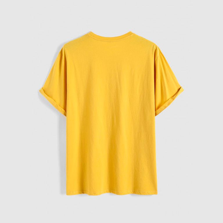 Polo Hombre Amarillo Estampado