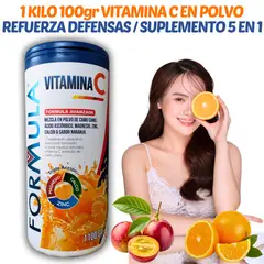 GENERICO - VITAMINA C EN POLVO 1K 100GR CON CAMU CAMU MAGNESIO CALCIO Y ZINC FORMULA AVANZADA