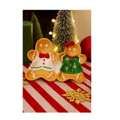 GENERICO - DUO FUENTE NAVIDEÑA MUÑECO DE GENGIBRE PREMIUM