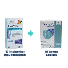 GENERICO - TIRAS REACTIVAS FREESTYLE OPTIUM NEO H 50 UND MAS 100 LANCETAS