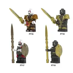 GENERICO - FT FT16-FT19: Minifiguras de Kratos con armadura de God of War
