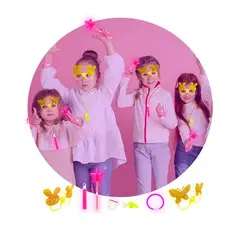 GENERICO - Cotillón para 4 NIÑAS Año Nuevo, 24 pzas