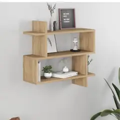 PELIKANO - Repisa Flotante Nild Melamina Asimétrica 70x65cm