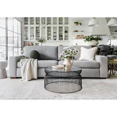 ARTSOFA - Sofá gennesis impermeable gris plata 3 cuerpos + obsequio