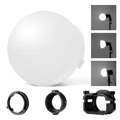 NEEWER - Difusor Softbox cúpula domo con 3 anillos adaptadores para flash speedlitgh, redondo, estudio