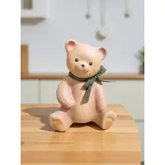 MAP DESIGN HOME - Adorno Oso de Peluche Lazo 17x14x21 cm