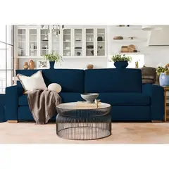 ARTSOFA - Sofá gennesis impermeable azul noche 3 cuerpos + obsequio