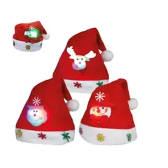GENERICO - Pack 3 gorros luces navideños