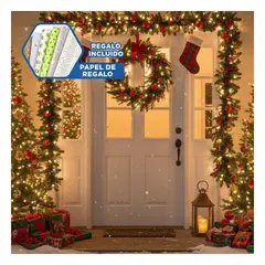 GENERICO - Guirnalda de Navidad para Decorar Sala en Verde Y+Papel Regalo