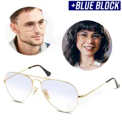 OEM - Lentes Aviador de Descanso Protección Luz Azul Pc Laptop Celular