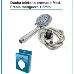APACHE - Ducha de mano tipo Teléfono 3 Funciones Moderna de ABS cromado manguera acero 150cm