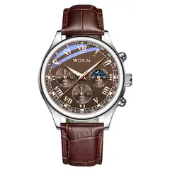 GENEVA - Reloj de caballero correa de cuerina y estuche