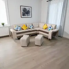 GENERICO - Seccional BURBUJA 4 CUERPOS 2 PUFF + 5 cojines de regalo