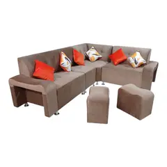 GENERICO - Seccional BURBUJA 4 CUERPOS 2 PUFF + 5 cojines de regalo