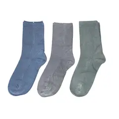 MINTANA - PACK 3 MEDIAS SIN COSTURA LARGAS ALGODON HILO HOMBRE