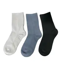 MINTANA - PACK 3 MEDIAS SIN COSTURA LARGAS ALGODON HILO HOMBRE