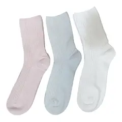 MINTANA - PACK 3 MEDIAS SIN COSTURA LARGAS ALGODON HILO MUJER