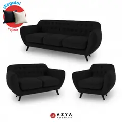 AZYA MUEBLES - Juego de Sala Ceres 3-2-1 + Cojines Decorativos