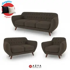 AZYA MUEBLES - Juego de Sala Ceres 3-2-1 + Cojines Decorativos