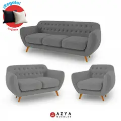 AZYA MUEBLES - Juego de Sala Ceres 3-2-1 + Cojines Decorativos