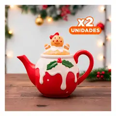 RYBIU IMPORT - Pack2 Hervidor Moderna de Jengibre para Infusiones de Rojo Y+Regalo Sticker