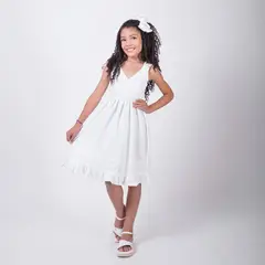FORBER - VESTIDO DE NIÑA BLANCO