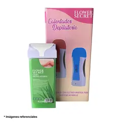 FLOWER SECRET - Pack Máquina calentador + Cera Roll On