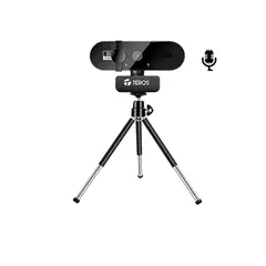 TEROS - Cámara Web TE-9072 2K USB con Trípode y Micrófono Integrado